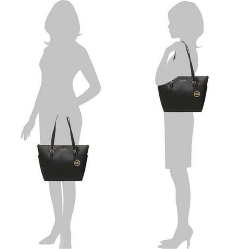 MICHAEL KORS Charlotte Large Leather Top-Zip Tote - Picture 9 of 16